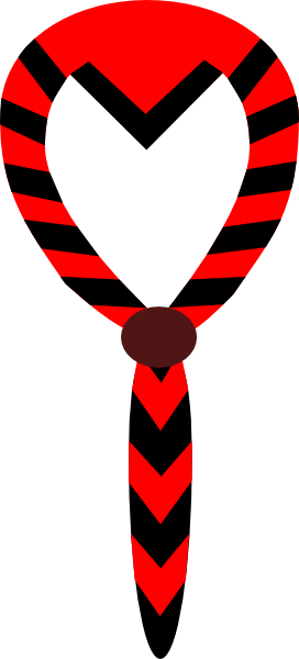 Foulard rouge et noir